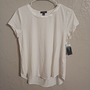 Alfani Women's PET/MED Soft White Round Neck.